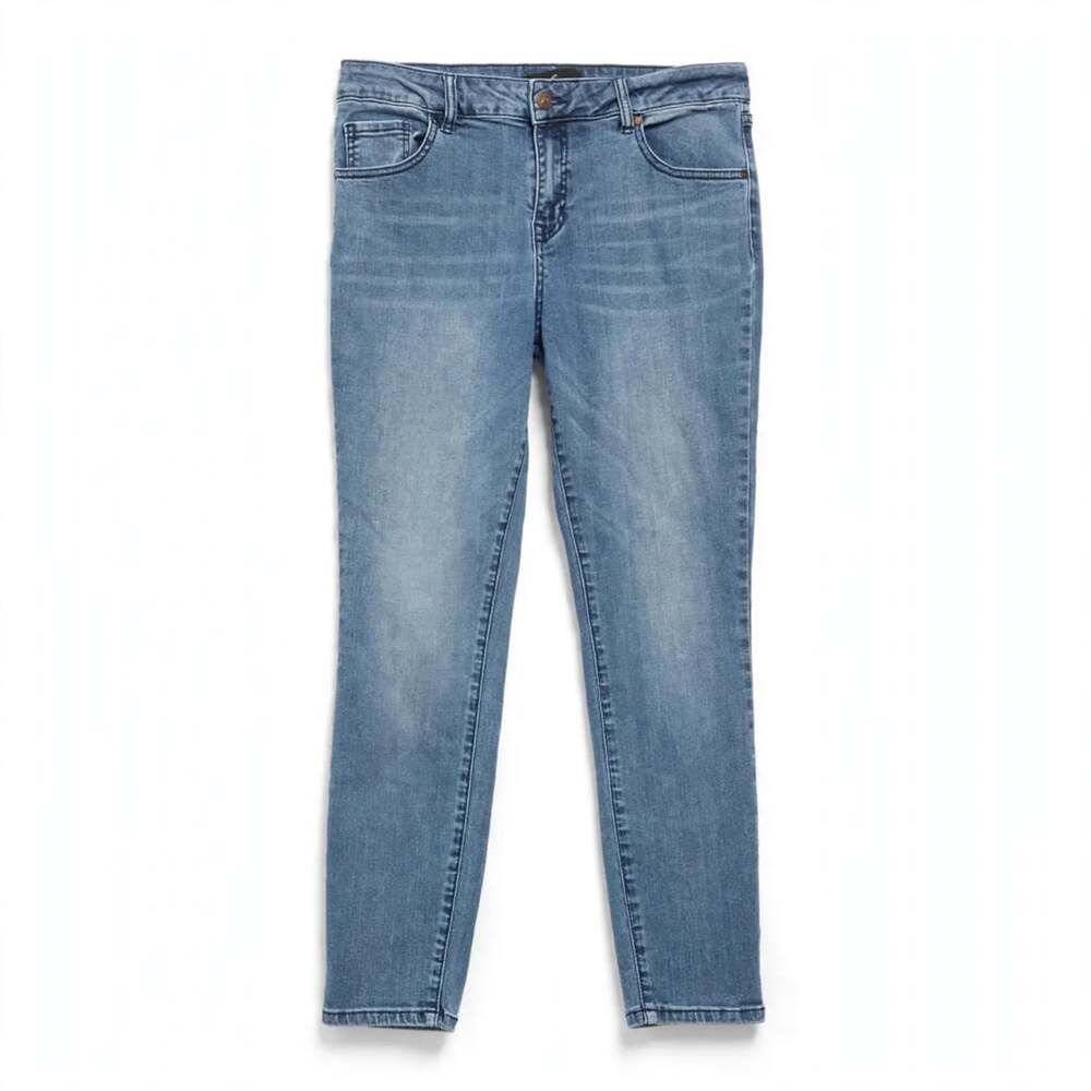 Miss Poured Blue Skinny Jeans Size 10 Medium Wash Stretch Denim